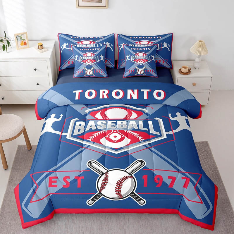 Toronto Blue Jays Bedding Set Quilt Sets Quilt Bedroom Bedding Sets
