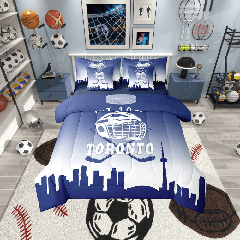 Toronto Maple Leafs Bed Sets Quilt Set Quilt Bedroom Bedding Set