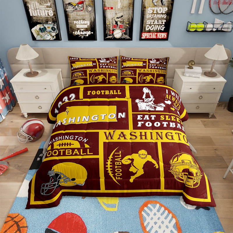 Washington Commanders Bed Sets Quilt Sets Quilt Bedroom Bedding Set