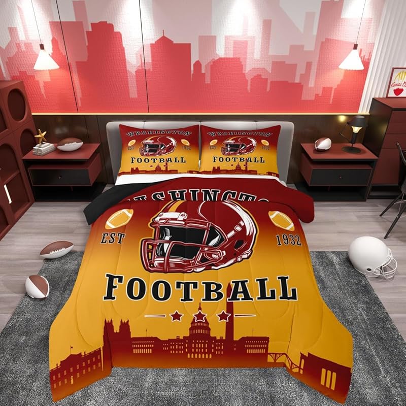 Washington Commanders Bedding Set Quilt Sets Quilt Bedroom Bedding Sets