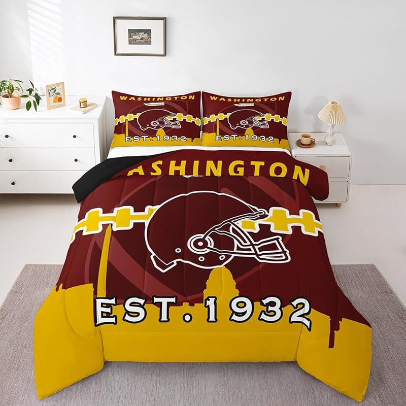 Washington Commanders Bedding Sets Quilt Sets Quilt Bedroom Bedding Set