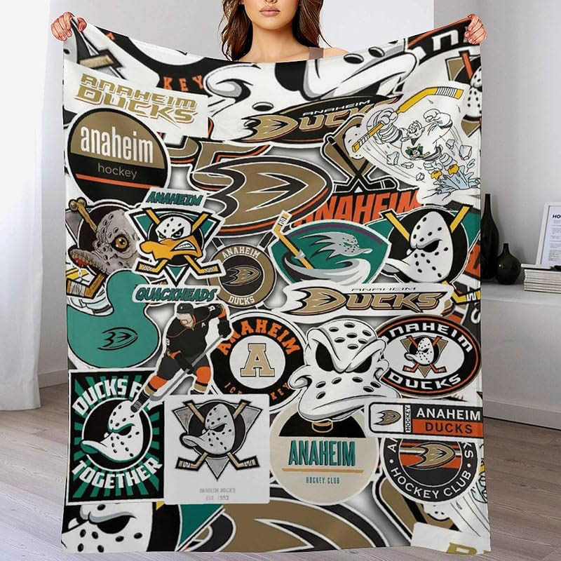 Anaheim Ducks Blanket Fleece Blanket Throw Blanket Plush Blankets