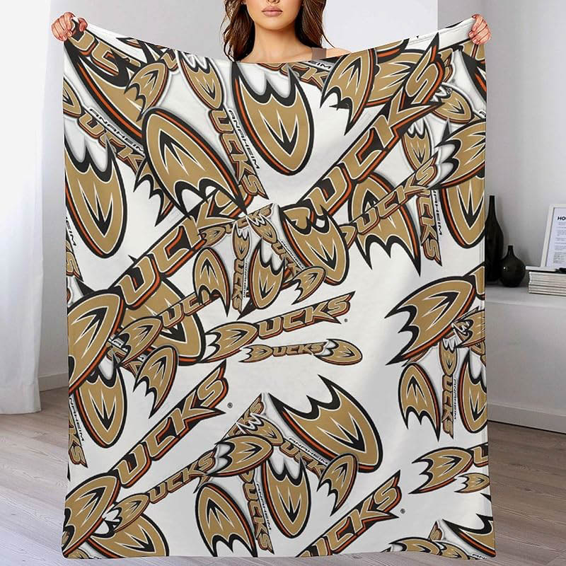 Anaheim Ducks Blanket Sherpa Blanket Throw Blankets Plush Blankets