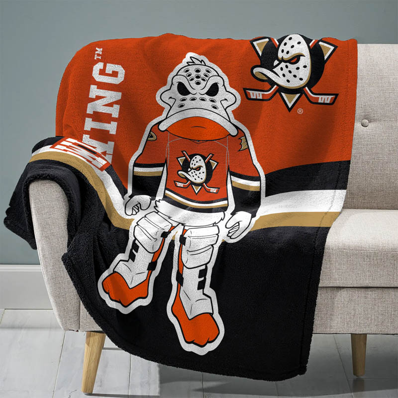 Anaheim Ducks Blanket Sherpa Blanket Throw Blankets Plush Blankets