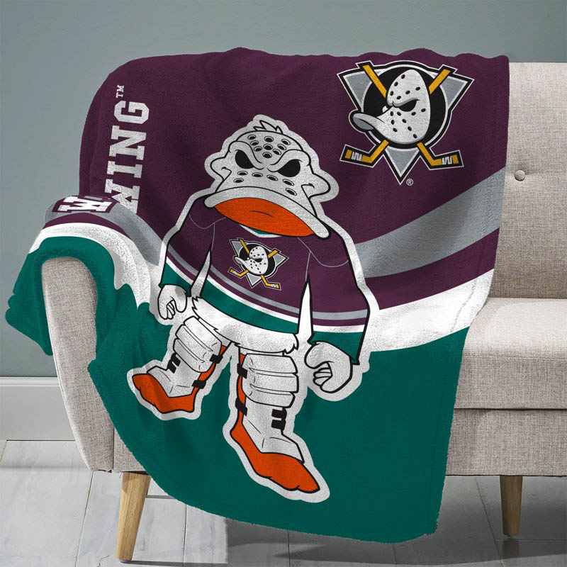 Anaheim Ducks Blanket Sherpa Blanket Throw Plush Blanket