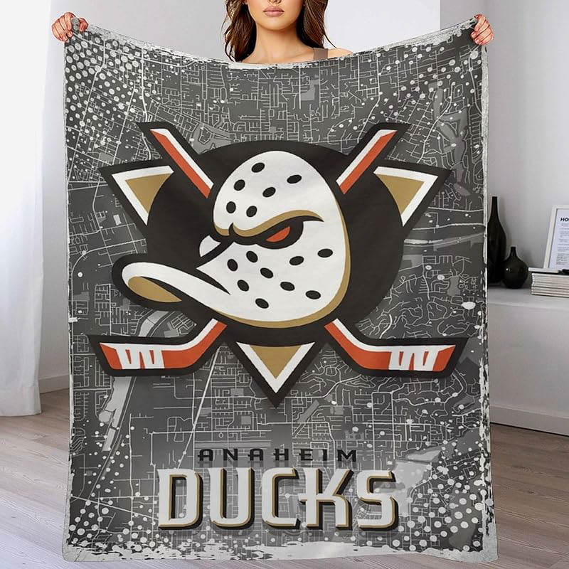 Anaheim Ducks Blanket Sherpa Blankets Throw Blanket Plush Blankets