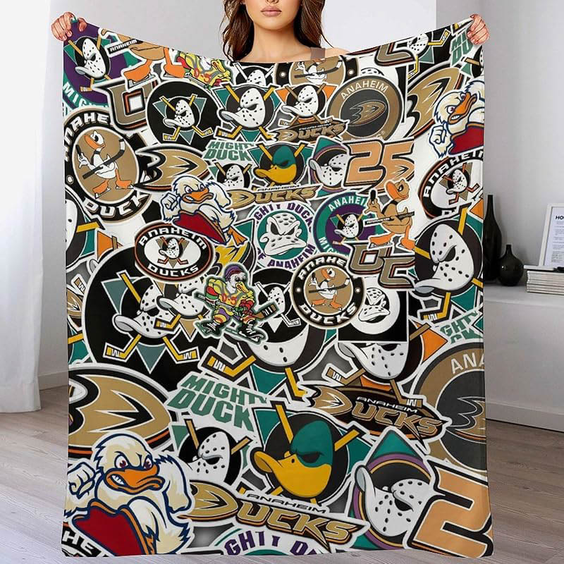 Anaheim Ducks Blankets Sherpa Blankets Throw Plush Blanket