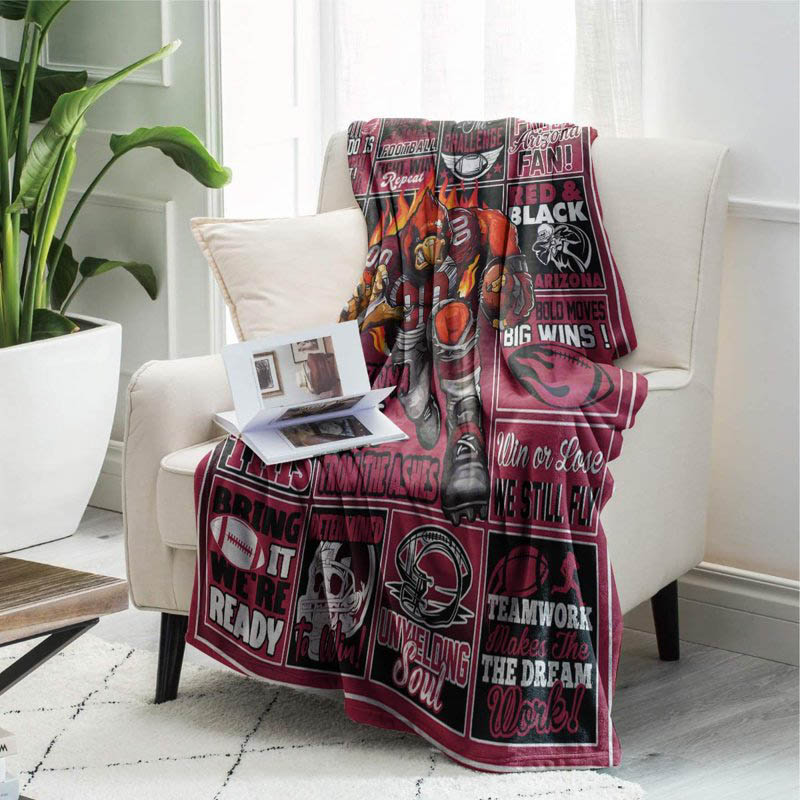 Arizona Cardinals Blanket Sherpa Blanket Throw Blankets Plush Blanket
