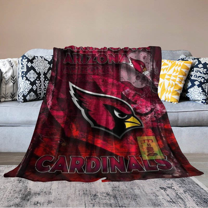 Arizona Cardinals Blanket Sherpa Blankets Throw Blanket Plush Blanket