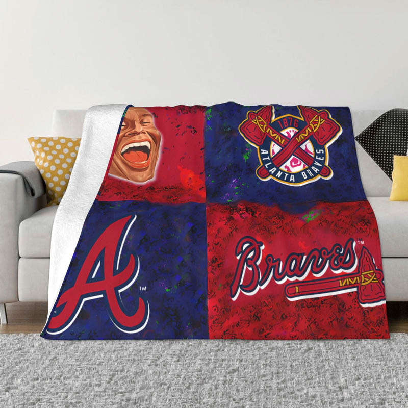 Atlanta Braves Blanket Fleece Blanket Throw Blanket Plush Blankets