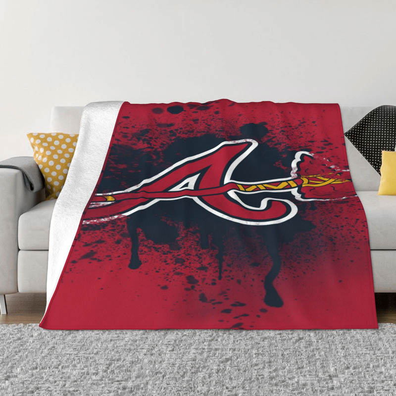 Atlanta Braves Blanket Fleece Blanket Throw Blankets Plush Blanket