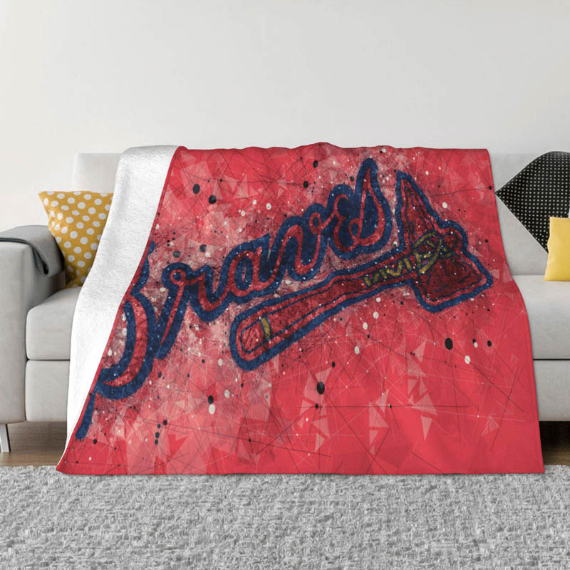 Atlanta Braves Blanket Sherpa Blanket Throw Blankets Plush Blanket