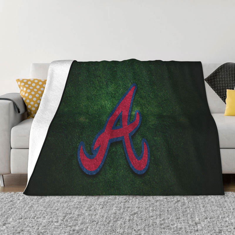Atlanta Braves Blanket Sherpa Blanket Throw Blankets Plush Blankets