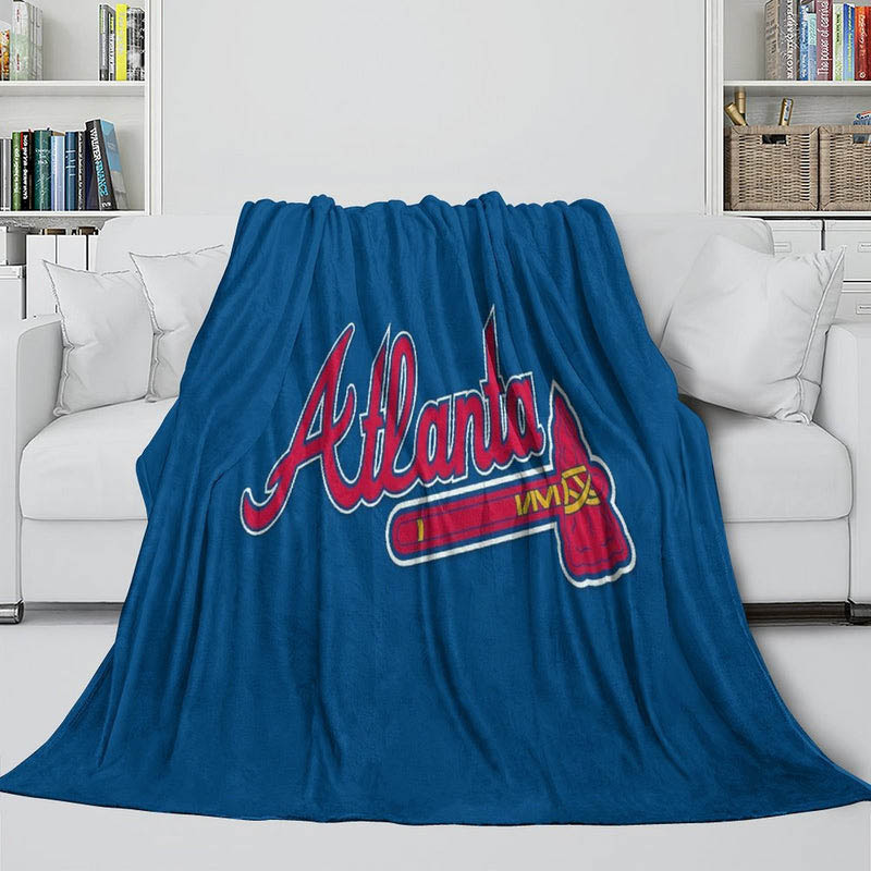 Atlanta Braves Blanket Sherpa Blankets Throw Blanket Plush Blankets