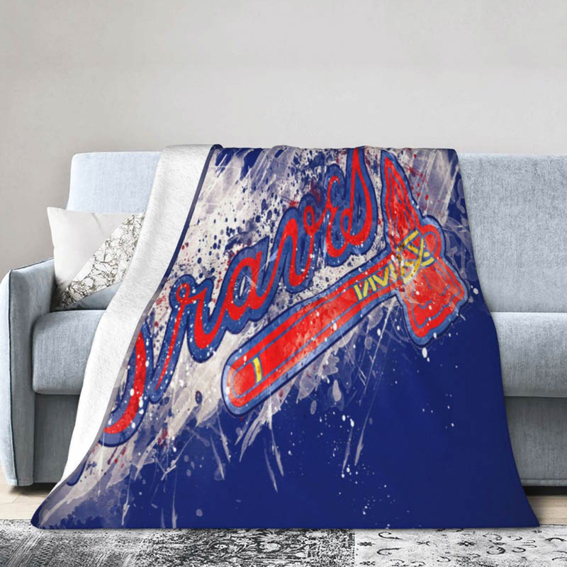 Atlanta Braves Blankets Sherpa Blanket Throw Blankets Plush Blanket