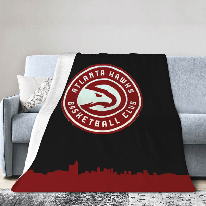 Atlanta Hawks Blanket Sherpa Blankets Throw Blankets Plush Blanket