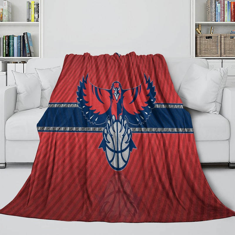 Atlanta Hawks Blanket Sherpa Blankets Throw Blankets Plush Blankets