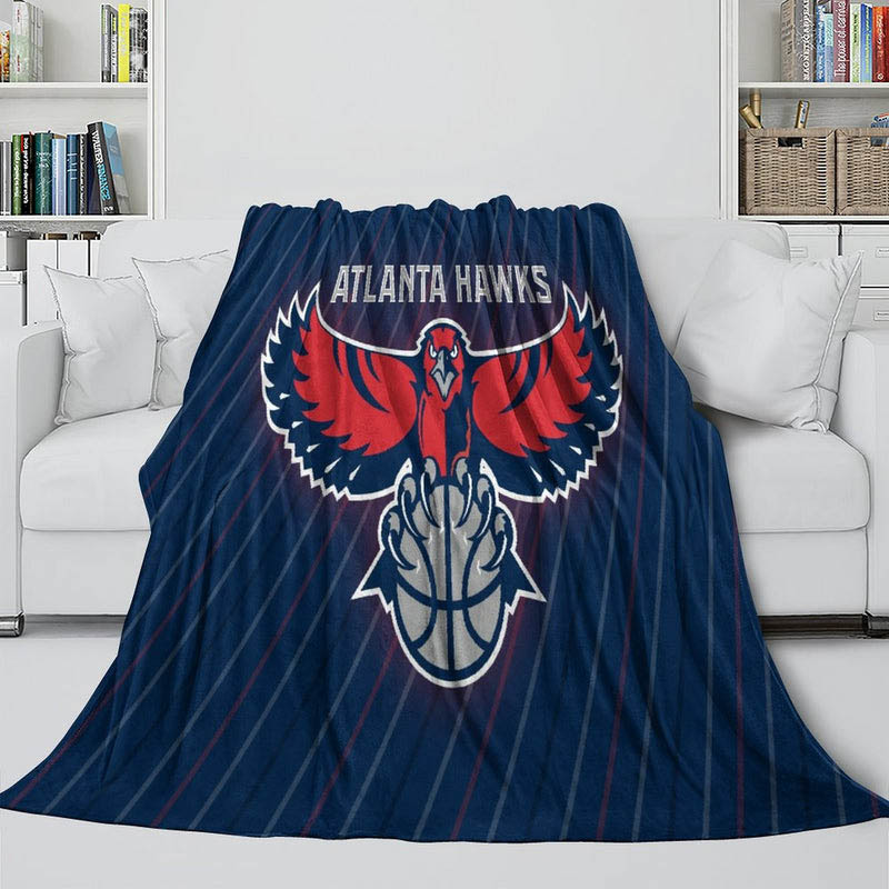 Atlanta Hawks Blanket Sherpa Blankets Throw Plush Blanket