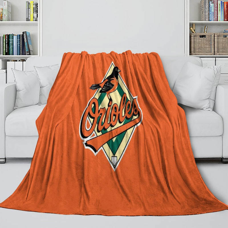 Baltimore Orioles Blanket Fleece Blankets Throw Plush Blanket