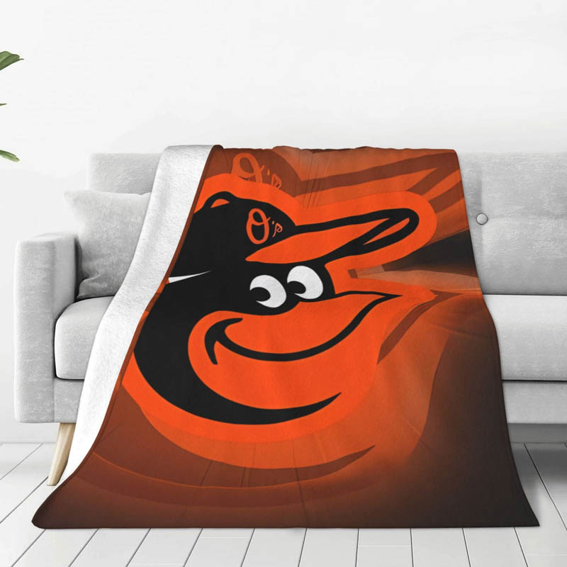 Baltimore Orioles Blanket Sherpa Blanket Throw Blankets Plush Blankets