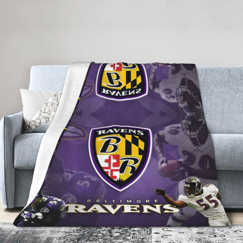 Baltimore Ravens Blanket Fleece Blanket Throw Blankets Plush Blanket
