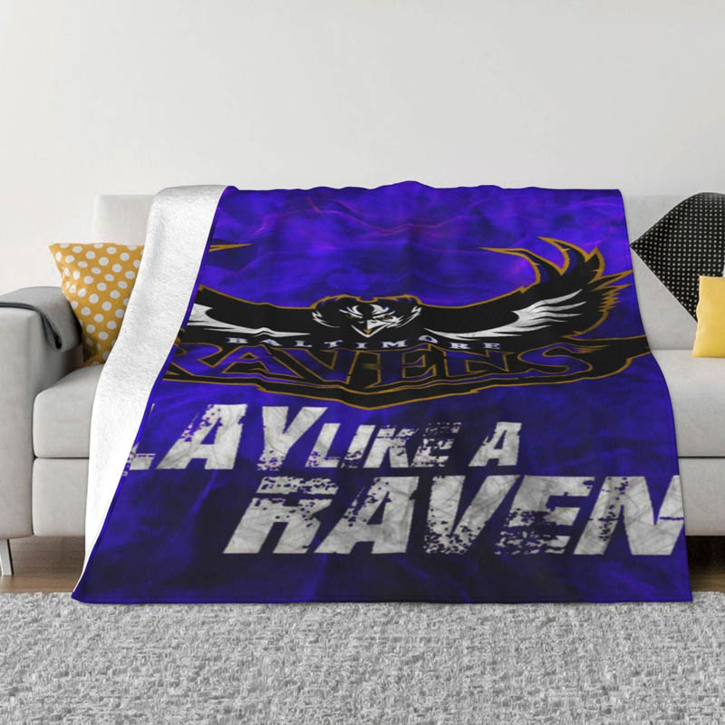 Baltimore Ravens Blanket Fleece Blankets Throw Blanket Plush Blanket