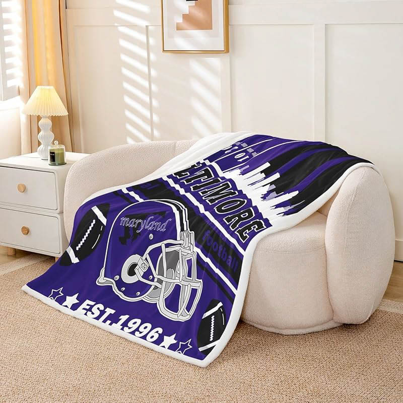 Baltimore Ravens Blanket Fleece Blankets Throw Blankets Plush Blankets