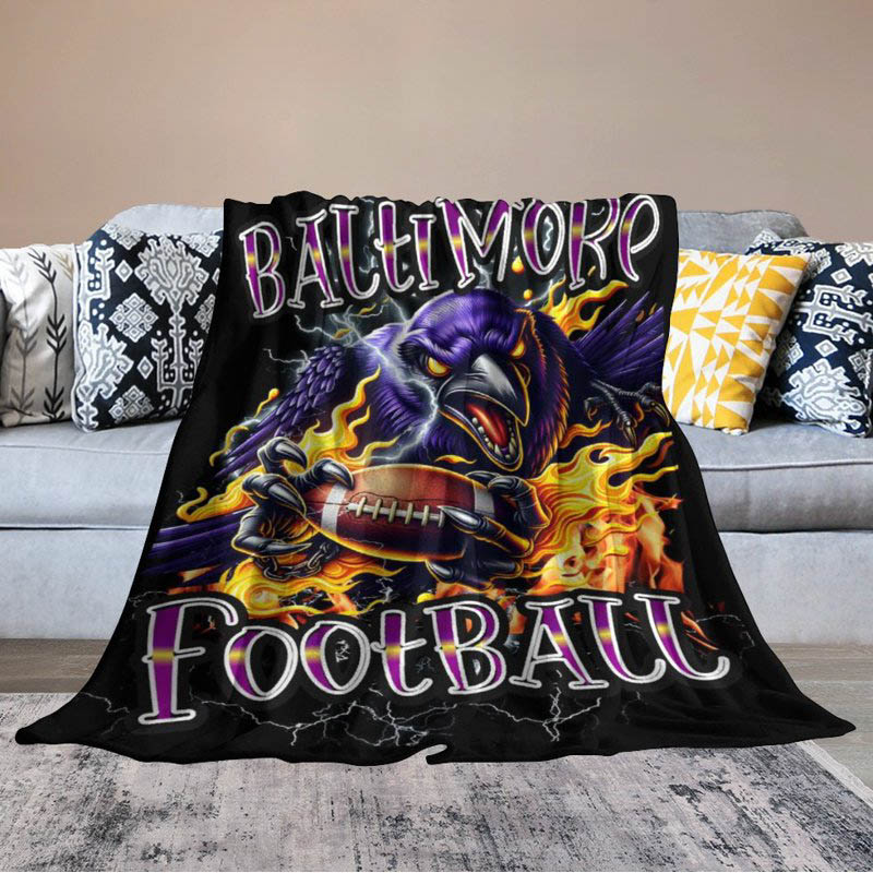 Baltimore Ravens Blanket Fleece Blankets Throw Plush Blankets