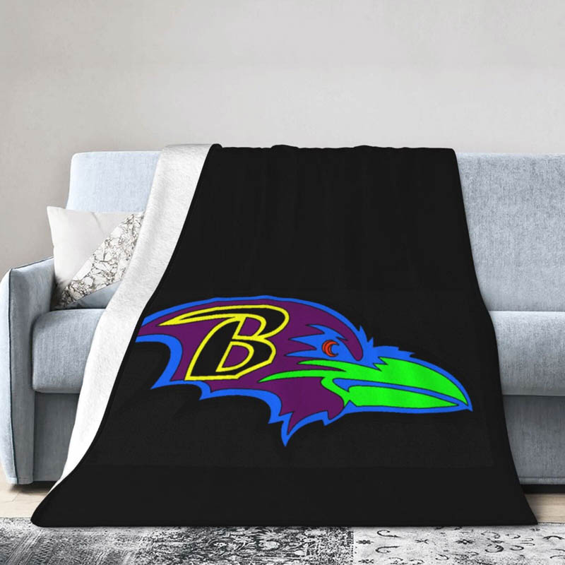 Baltimore Ravens Blanket Sherpa Blanket Throw Blanket Plush Blankets