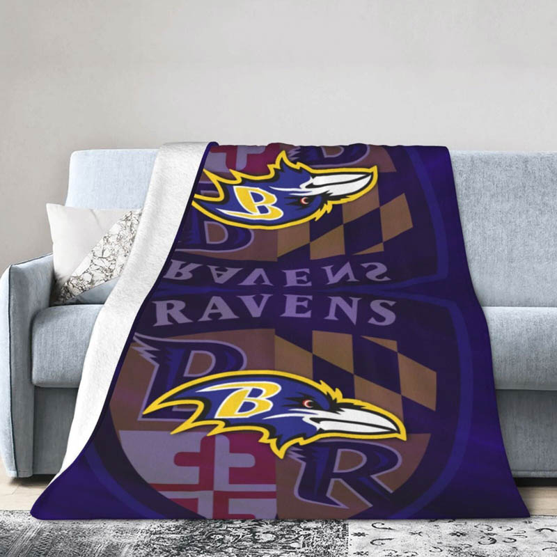 Baltimore Ravens Blanket Sherpa Blanket Throw Blankets Plush Blankets