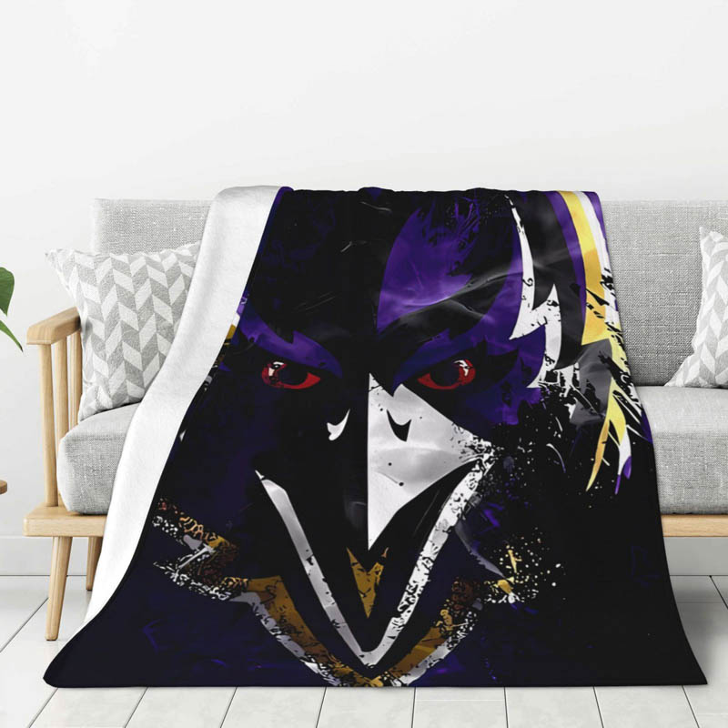 Baltimore Ravens Blanket Sherpa Blanket Throw Blankets Plush Blankets