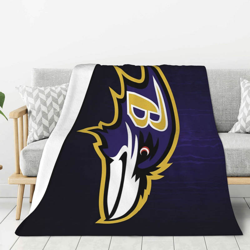 Baltimore Ravens Blanket Sherpa Blanket Throw Plush Blanket