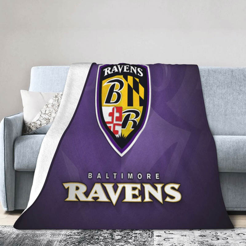 Baltimore Ravens Blanket Sherpa Blankets Throw Blanket Plush Blanket