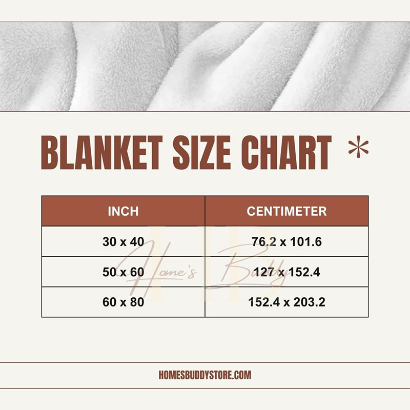 Blanket size chart Blanket size chart