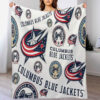 columbus blue jackets blanket sherpa blankets throw plush blankets v24 columbus blue jackets blanket sherpa blankets throw plush blankets v24