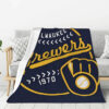milwaukee brewers blanket sherpa blanket throw plush blanket v7 milwaukee brewers blanket sherpa blanket throw plush blanket v7