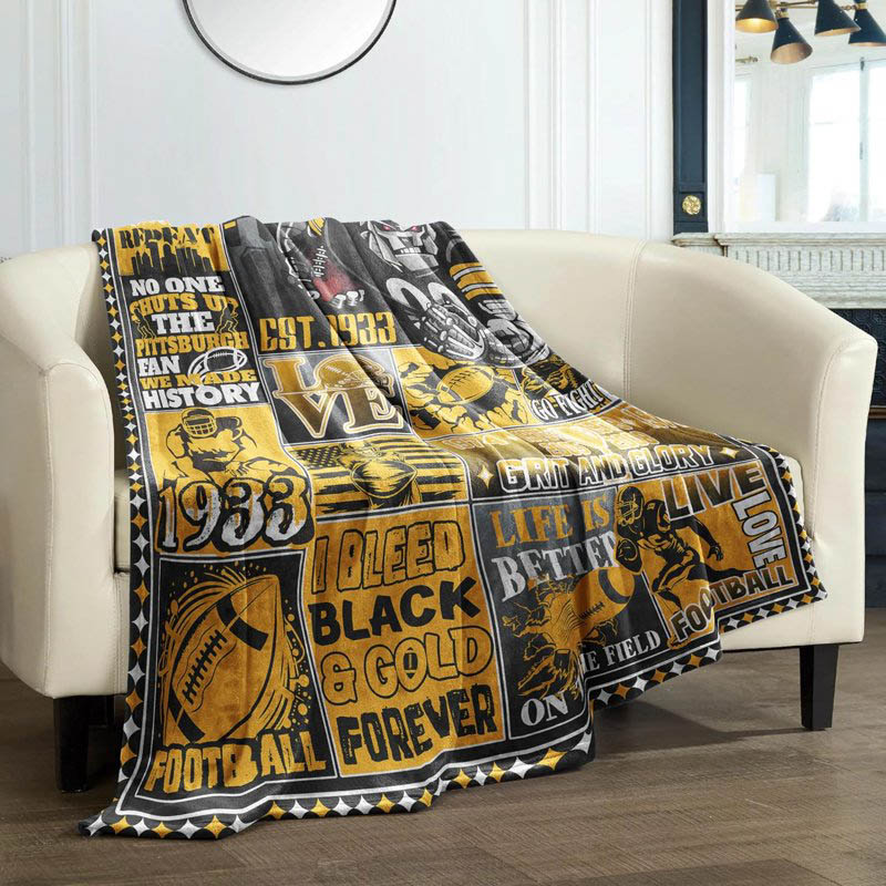 Pittsburgh Steelers Blanket Fleece Blankets Throw Blankets Plush Blanket