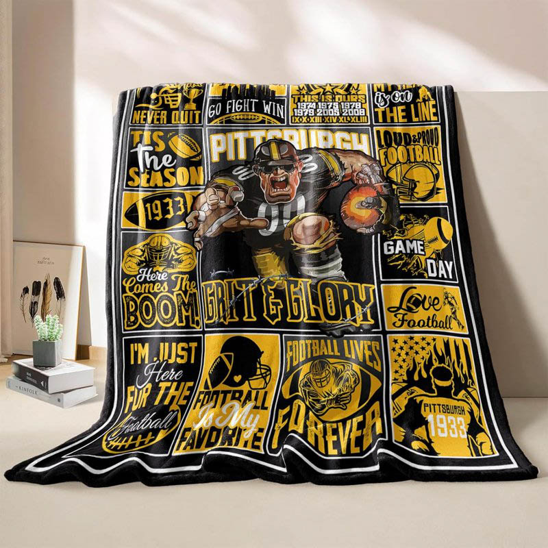 Pittsburgh Steelers Blanket Fleece Blankets Throw Plush Blanket