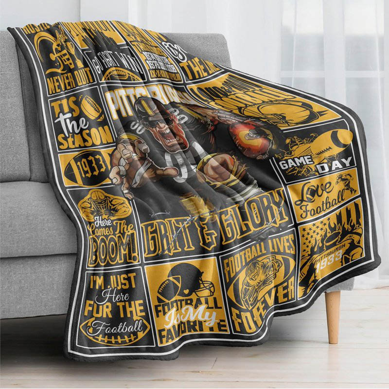 Pittsburgh Steelers Blanket Sherpa Blanket Throw Plush Blanket