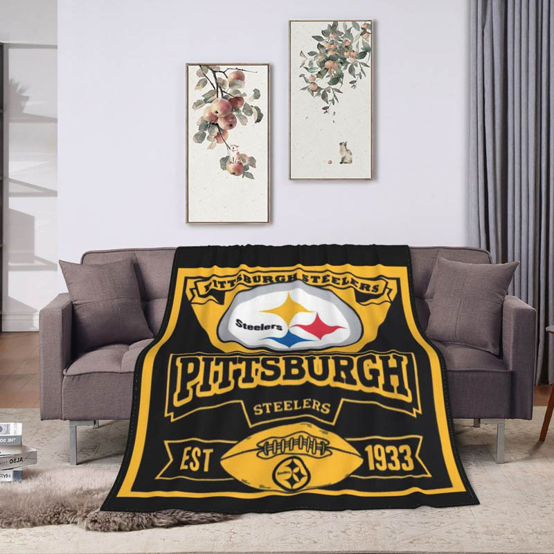 Pittsburgh Steelers Blanket Sherpa Blankets Throw Blankets Plush Blanket