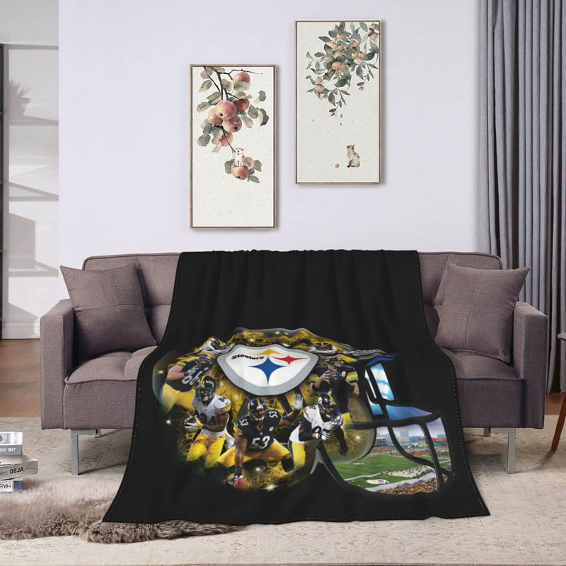 Pittsburgh Steelers Blankets Fleece Blanket Throw Plush Blanket