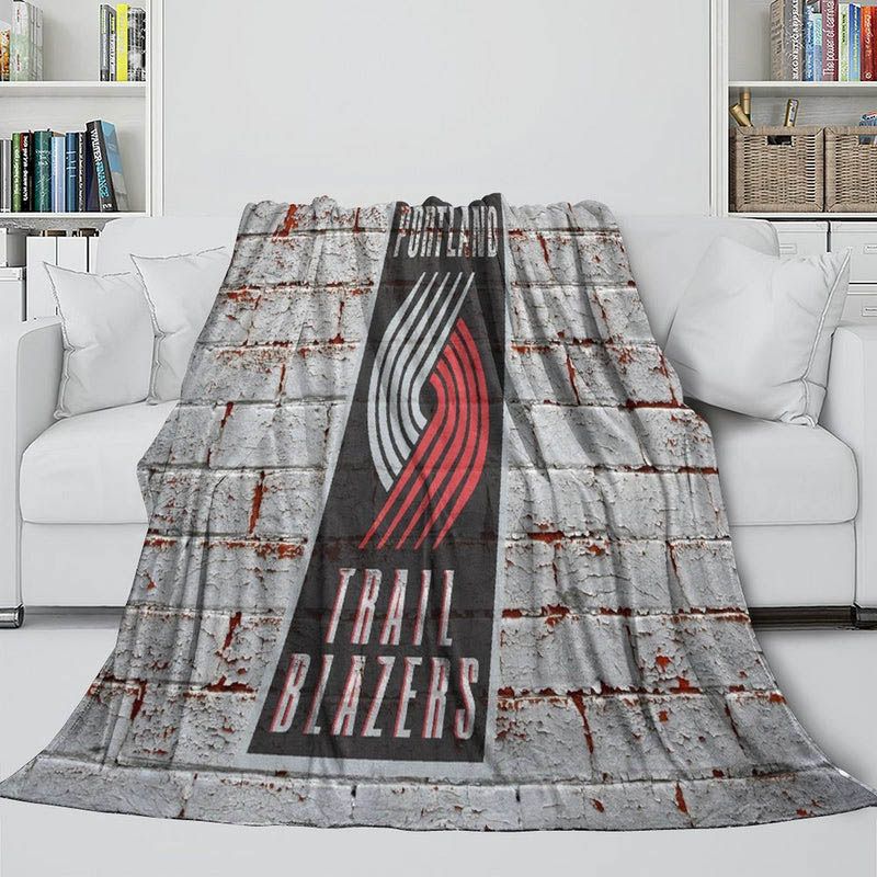 Portland Trail Blazers Blanket Sherpa Blanket Throw Blanket Plush Blanket