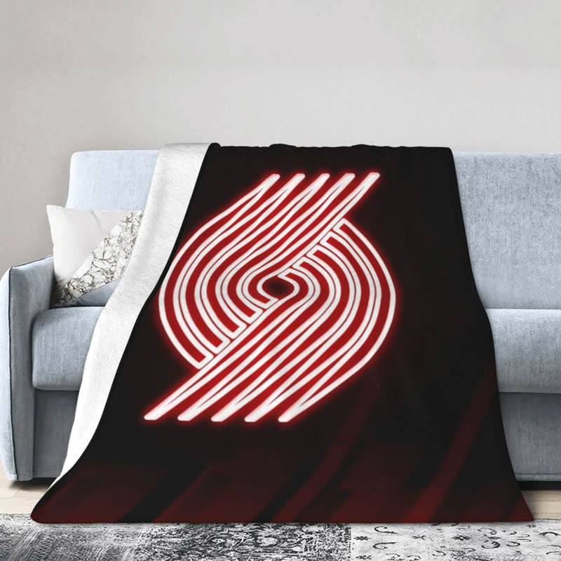 Portland Trail Blazers Blanket Sherpa Blanket Throw Blanket Plush Blankets