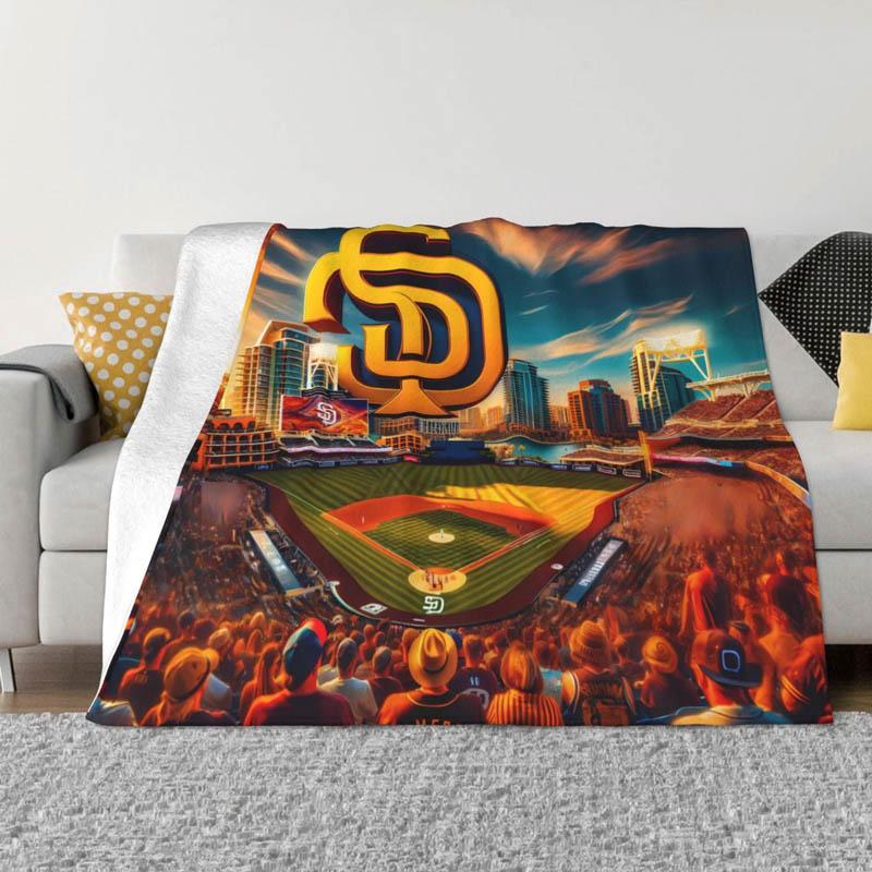 San Diego Padres Blankets Sherpa Blanket Throw Plush Blanket