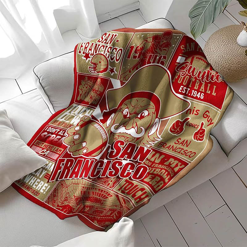 San Francisco 49ers Blanket Fleece Blankets Throw Blankets Plush Blanket