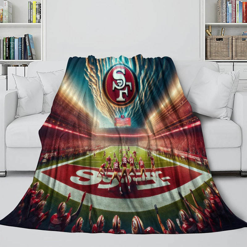 San Francisco 49ers Blanket Sherpa Blanket Throw Blanket Plush Blankets