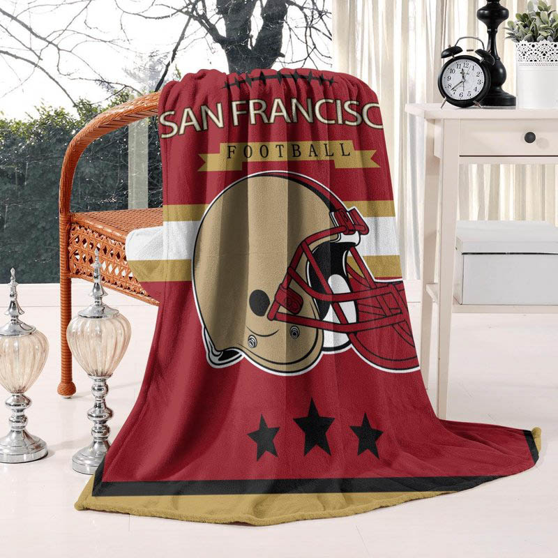 San Francisco 49ers Blanket Sherpa Blanket Throw Blanket Plush Blankets