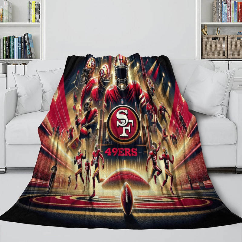 San Francisco 49ers Blanket Sherpa Blanket Throw Blanket Plush Blankets