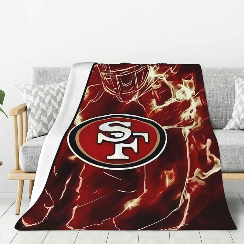 San Francisco 49ers Blanket Sherpa Blankets Throw Blankets Plush Blanket