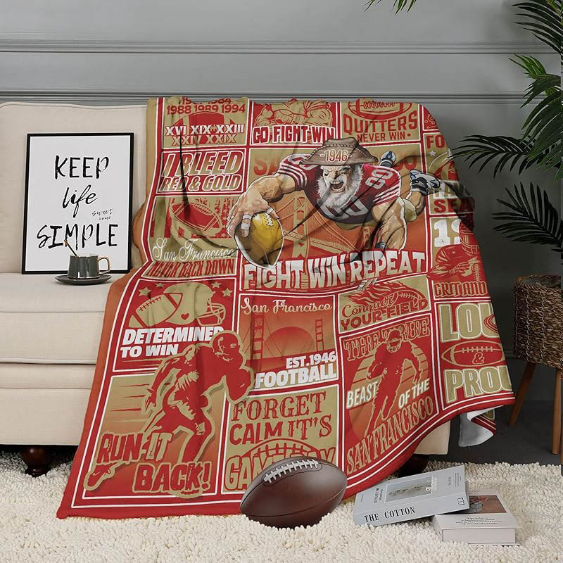 San Francisco 49ers Blankets Fleece Blanket Throw Blankets Plush Blanket